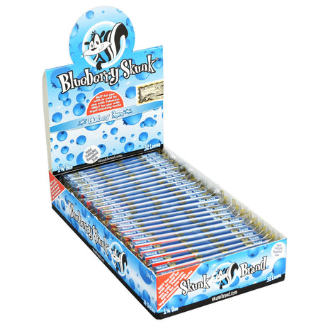 Skunk 1 1/4 Hemp Rolling Papers display box with Blueberry design, 24 pack, from Spain