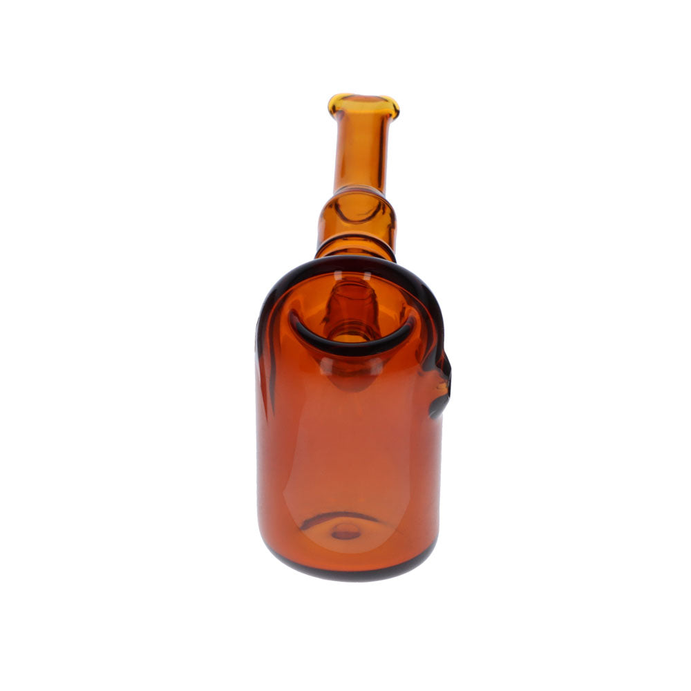 Amber Valiant Distribution 5" Sherlock Pipe, Portable Borosilicate Glass, Front View