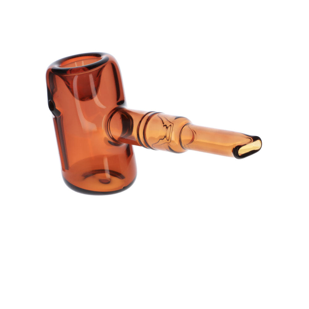 Amber 5" Borosilicate Glass Sherlock Pipe by Valiant Distribution, Portable Design