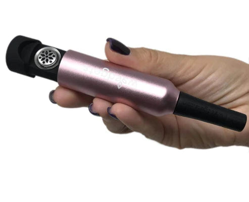Weedgets Slider Pipe in Rose - Handheld Waterless Filtration Pipe for Dry Herbs, Compact Design
