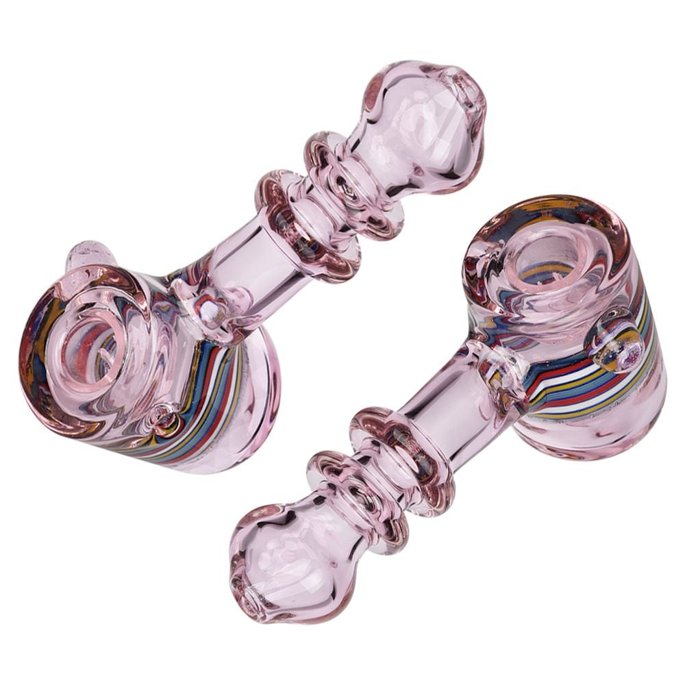 Slime Marble Striped Hammer Glass Hand Pipe | 4.5"