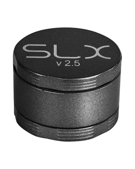 SLX Ceramic Coated 2.5" Medium Grinder in Black, 4-Part Design, Portable and Compact