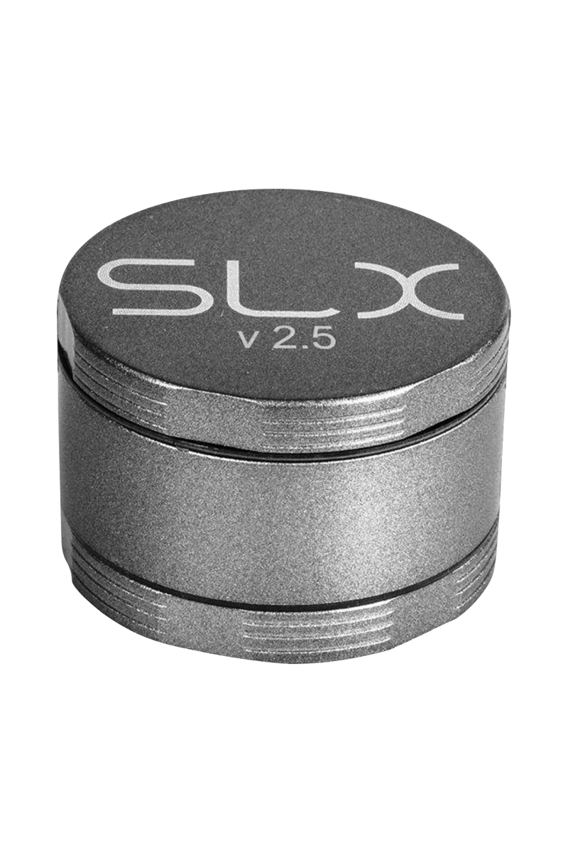 SLX v2.5 Ceramic Coated 2.5" Medium Grinder in Charcoal, Portable 4-Part Steel Design