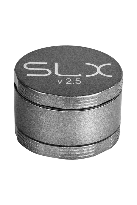 SLX v2.5 Ceramic Coated 2.5" Medium Grinder in Charcoal, Portable 4-Part Steel Design