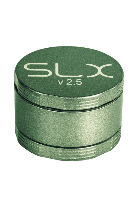 SLX Ceramic Coated 2.5" Medium Grinder in Green, 4-Part Design, Portable and Compact
