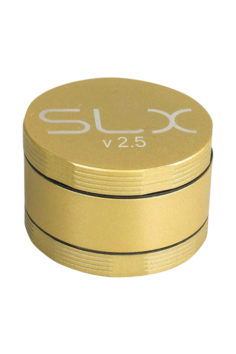 SLX v2.5 Ceramic Coated 2.5" Medium Grinder in Gold, Compact and Portable Design