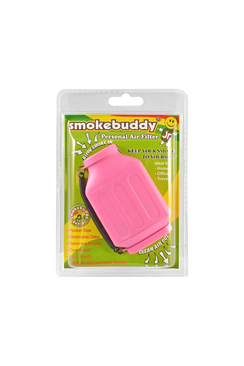Smokebuddy Junior in Pink - Compact Personal Air Filter for Smoke Odor Elimination