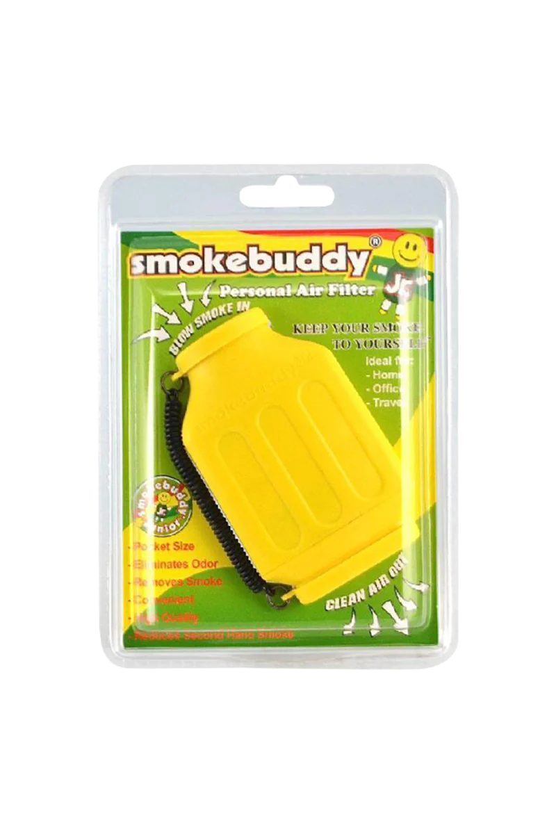 Smokebuddy Junior in Yellow - Compact Personal Air Filter for Odor Elimination