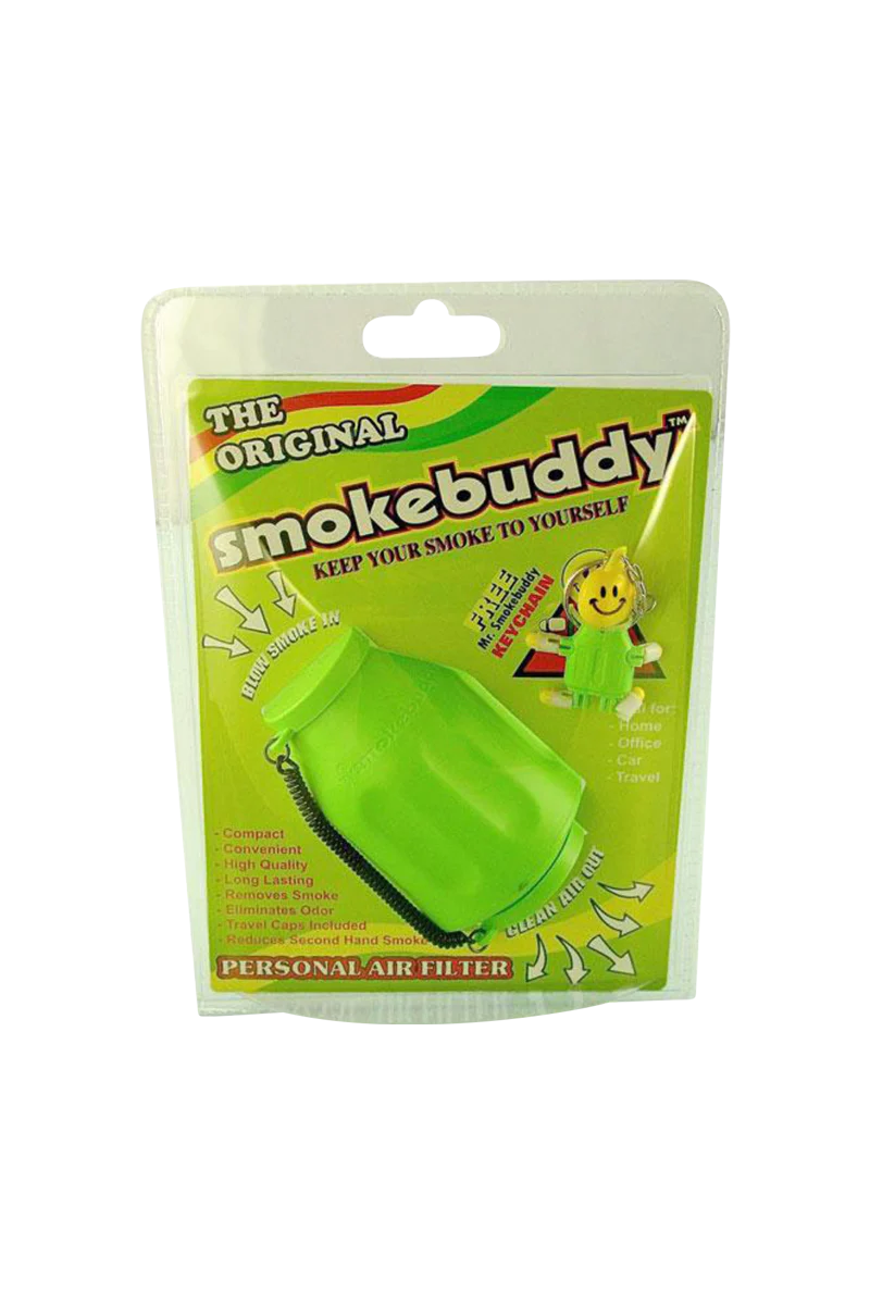 Smokebuddy Original Personal Air Filter in Green, Front View, Compact & Portable Design