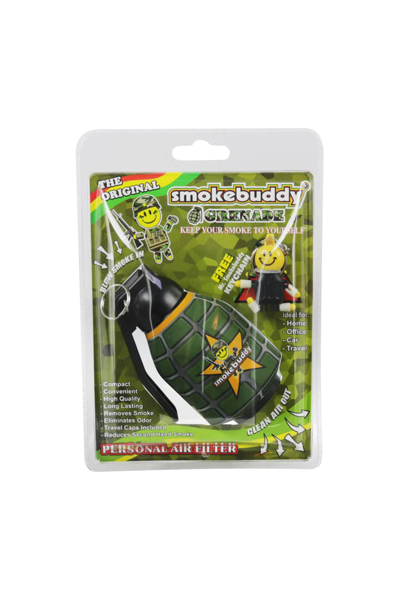 Smokebuddy Original Personal Air Filter in Camo Design - Front View with Packaging