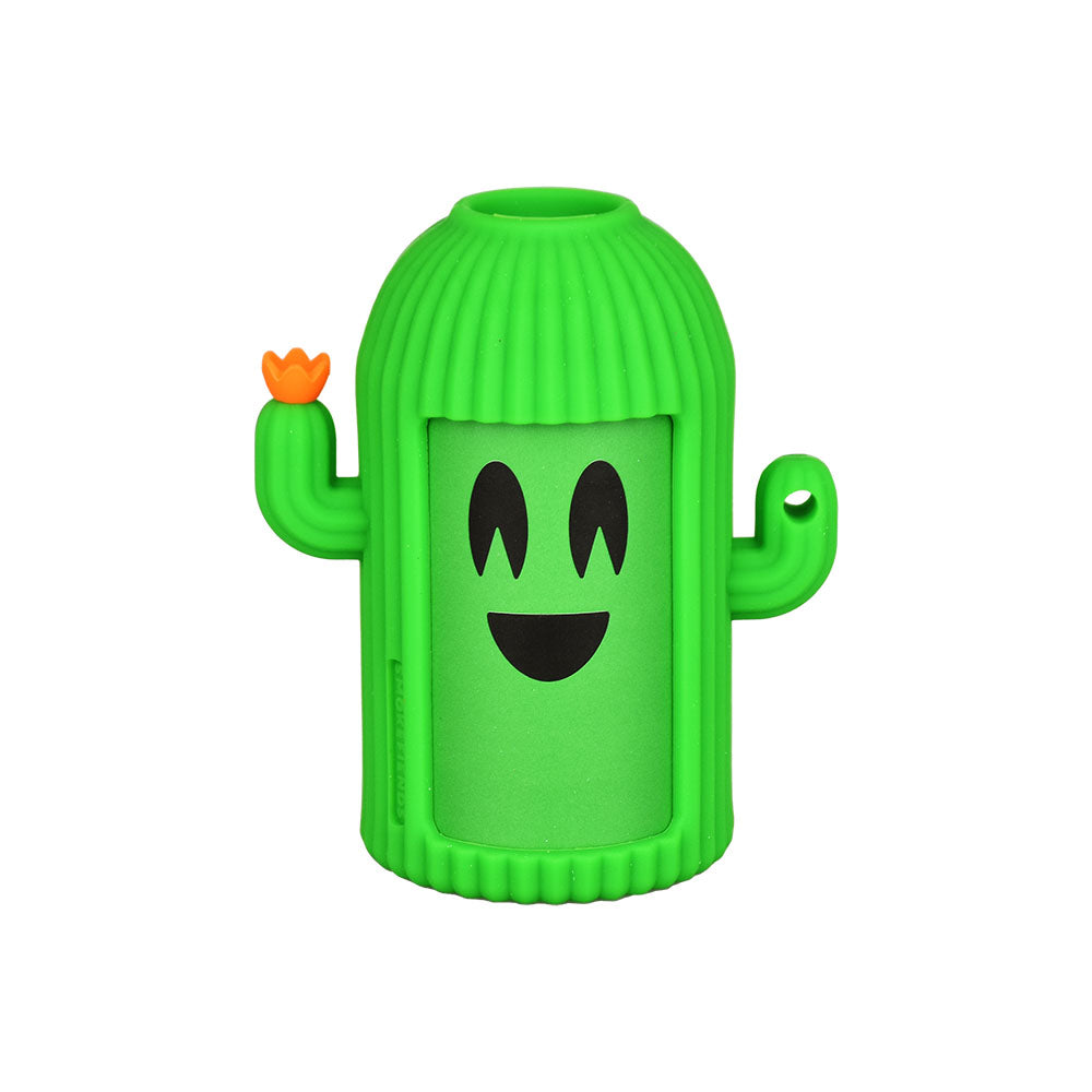 SmokeFiends Blaze The Cactus Air Filter, Eco-Friendly, Compact, Green Silicone, Front View