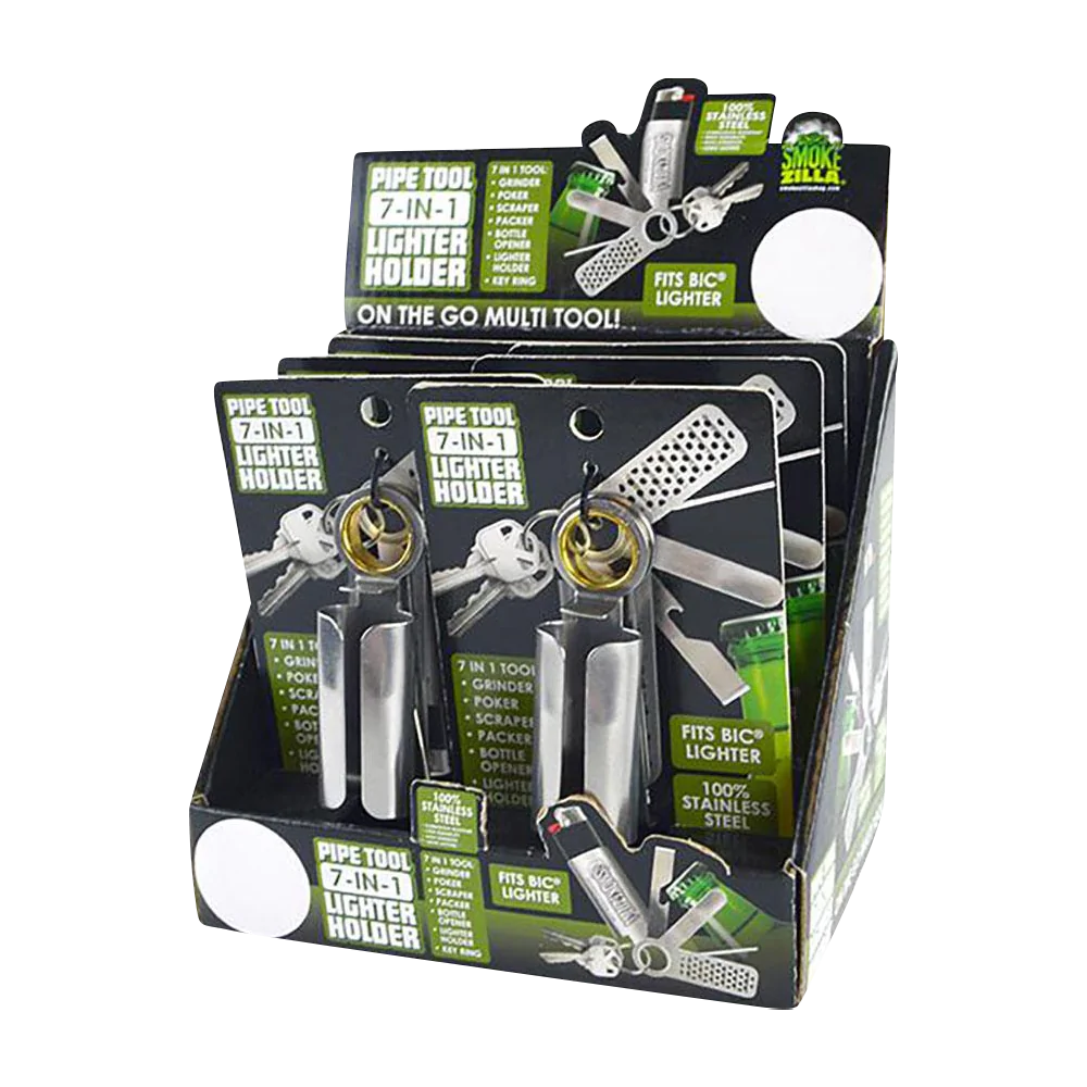 Smokezilla 7in1 Lighter Holder & MultiTool 6 Pack