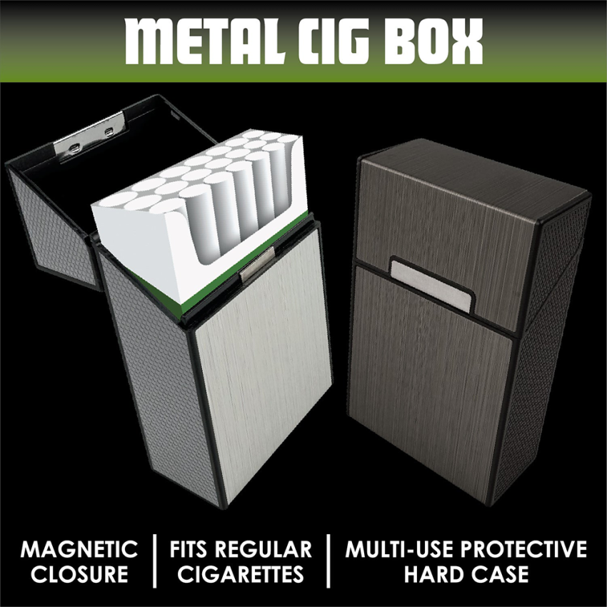 Smokezilla Multi-Use Protective Metal Cig Box | 2.3"x3.7" | Assorted Colors | 8ct Display