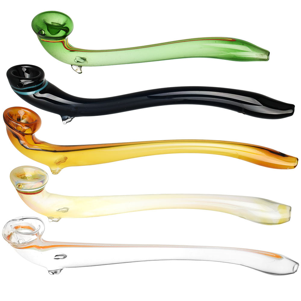 Smoking Sorcerer's Gandalf-style Glass Hand Pipes in Assorted Colors with Large Bowls