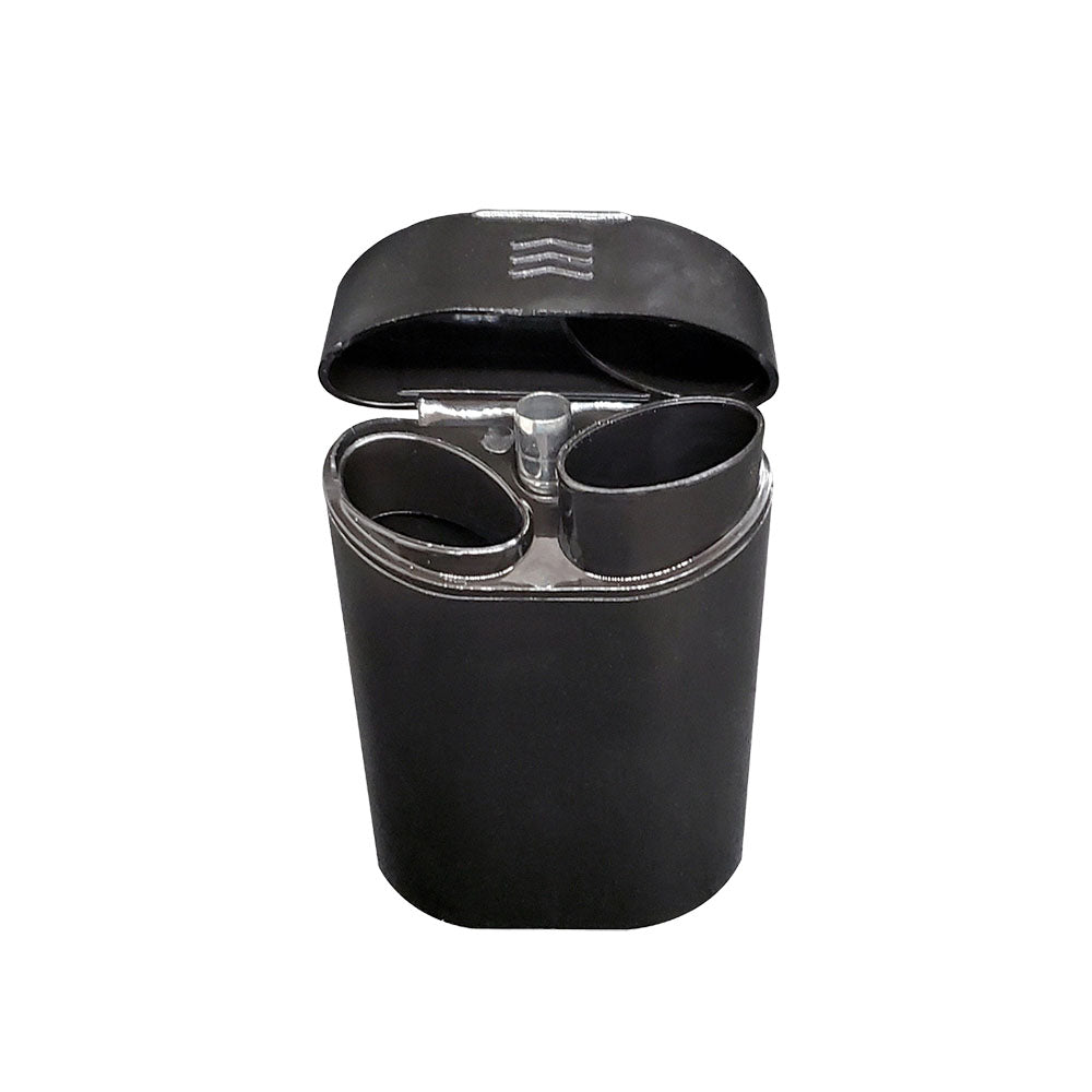 Smosi Dragon One Hitter Dugout in Black, 3.25" Portable with Closable Lid, Front View