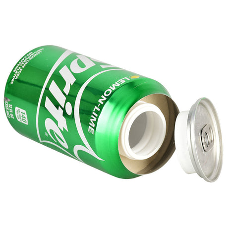 12oz Sprite-themed diversion safe can with screw-off top, side view on white background