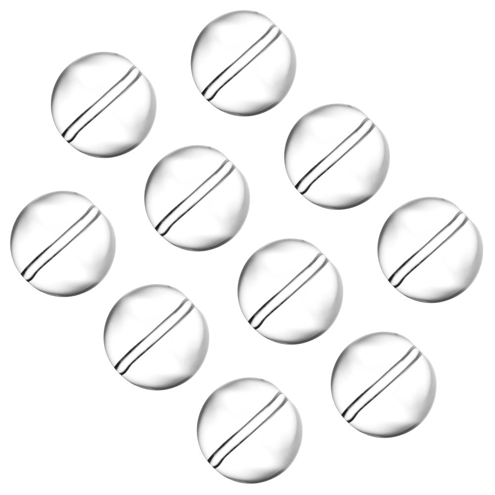 10-pack of Solid Glass Ball Carb Caps with Carb Hole, 24mm Borosilicate, Heavy Wall