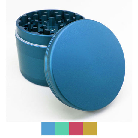 Space Case Small 4-Piece Grinder in Blue, Compact Aluminum Design, Portable for Dry Herbs