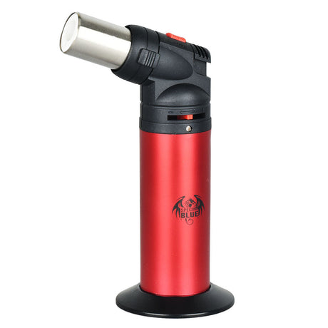 Special Blue Broiler Butane Torch Lighter in Red, 6" Portable with Stand, Front View