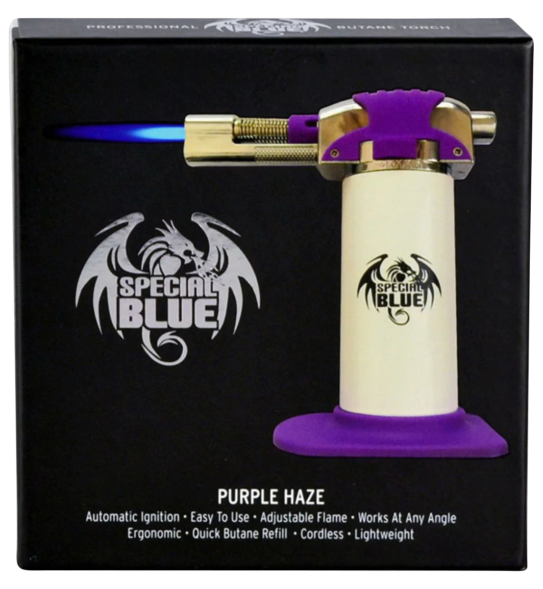 Special Blue Purple Haze Butane Torch for Dab Rigs with Blue Flame, Compact Design