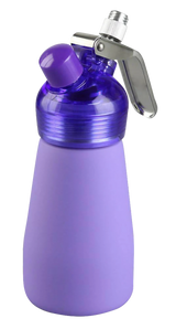 Special Blue Suede Series Purple Cream Dispenser, Steel & Rubber, Portable Side View
