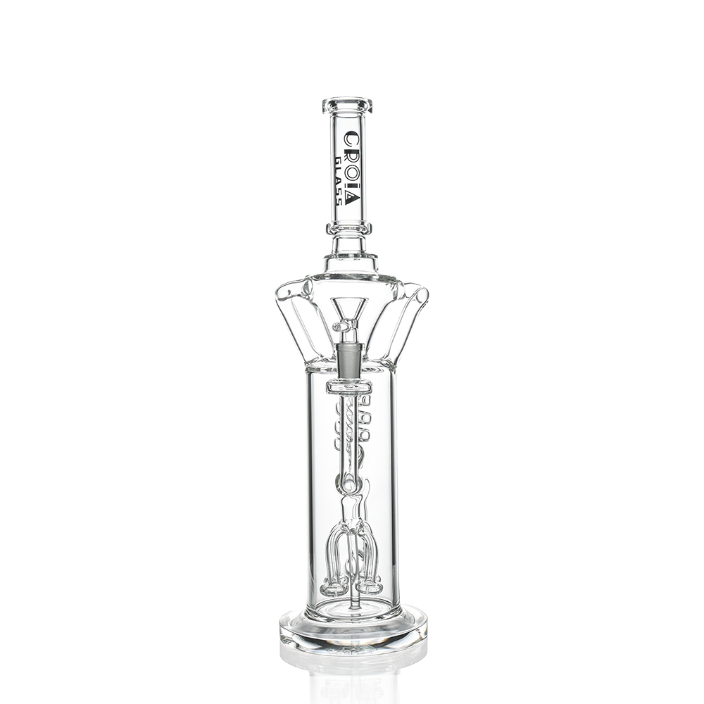 15" Scientific Glass Bong with Tree Perc & Spiral Cooling | Croia Glass