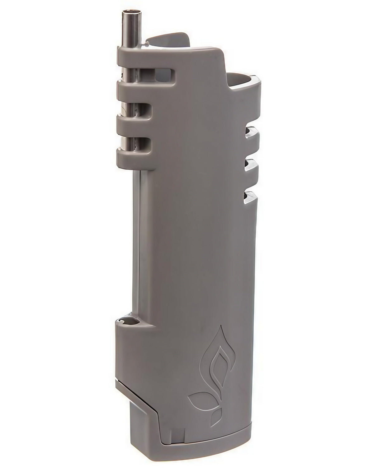 Hemplights Spooly in Gray - BIC Mini Lighter Case with Hemp Wick Dispenser and Poker