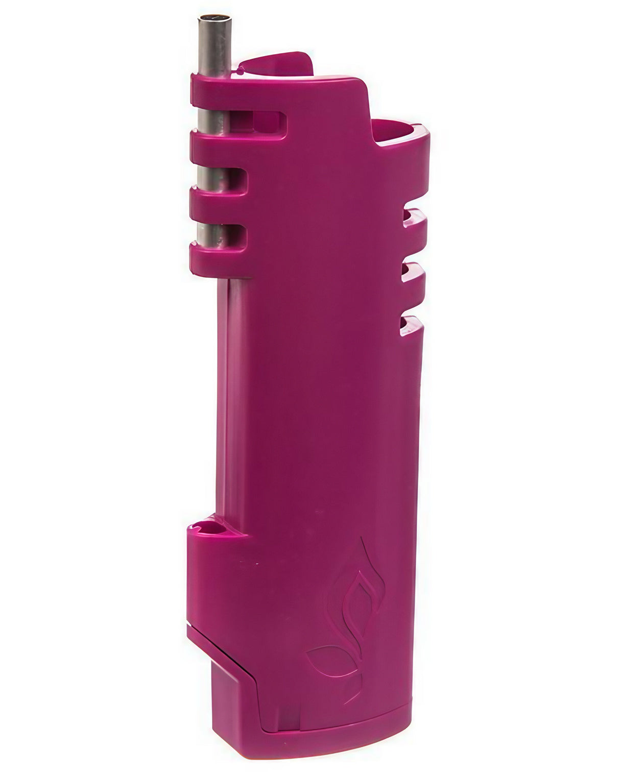 Hemplights Spooly in Purple with Hemp Wick Dispenser & Poker for BIC Mini Lighter, Front View