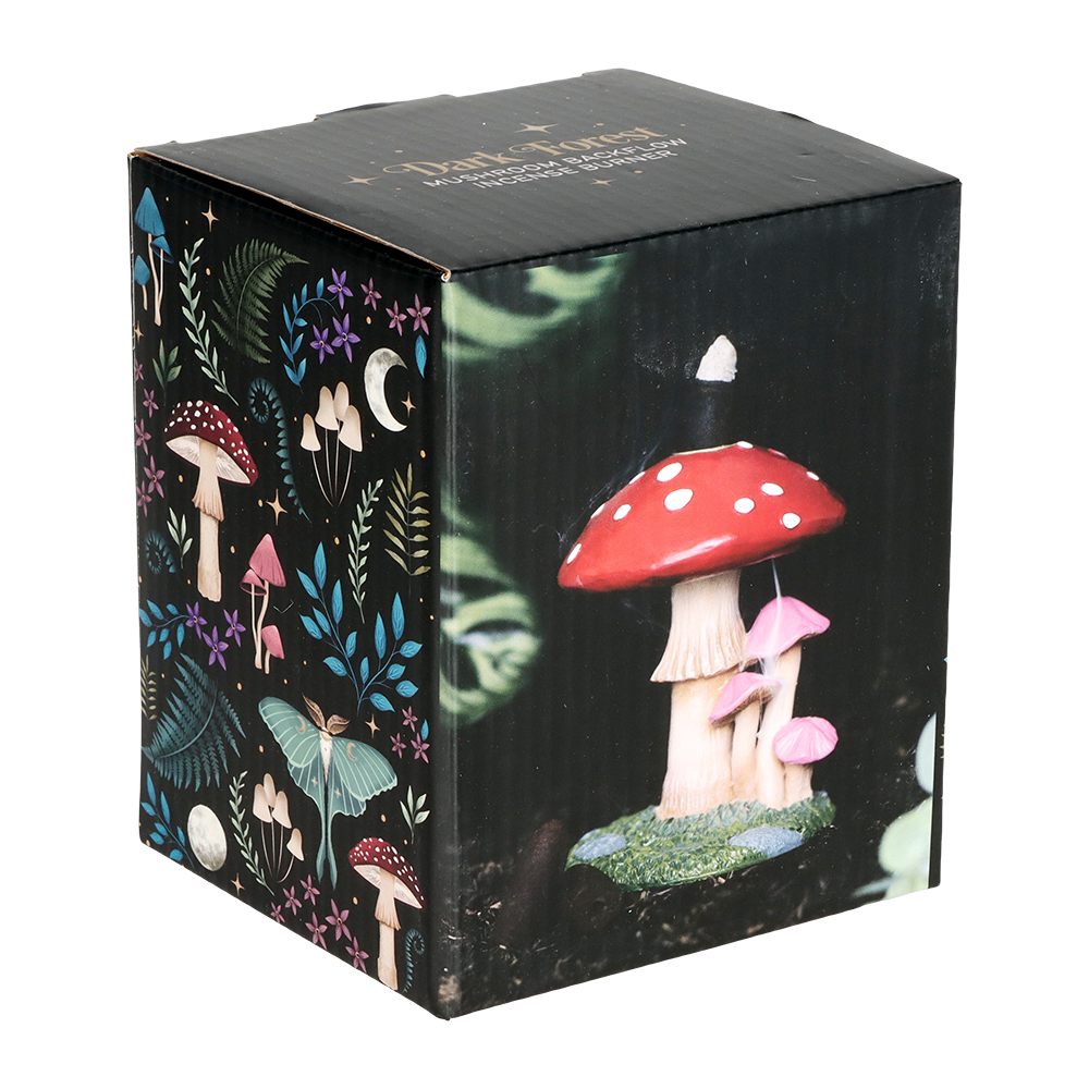 Sprouting Shrooms Backflow Polyresin Incense Burner | 4.25"