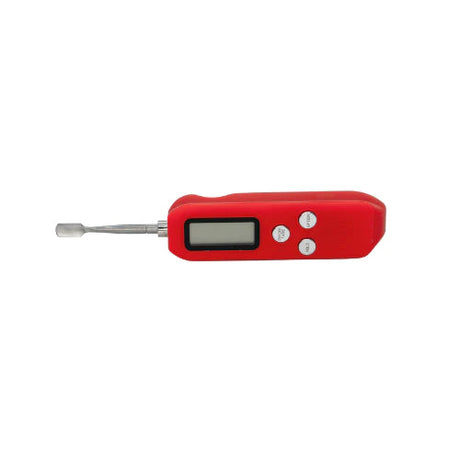 Stache Products Digitul Microdose Scale in Red, Portable Pocket Size, Front View on White Background