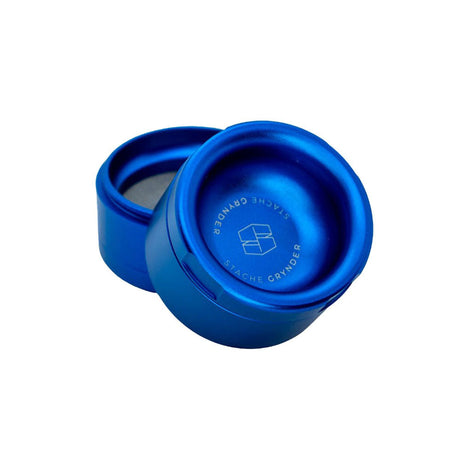Stache Products Grynder in Blue - 4pc/2.5" Steel Herb Grinder, Portable Design, Top View
