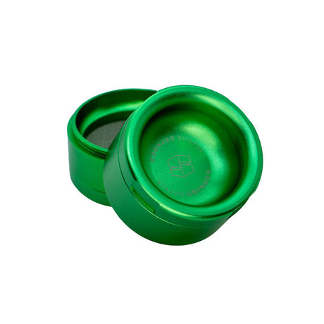 Stache Products Grynder in Green - 4pc 2.5" Steel Herb Grinder - Top View