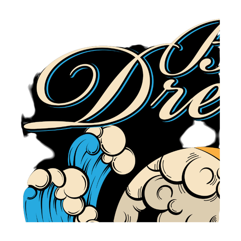 Close-up of StonerDays Blue Dream Racerback tank top with vibrant blue graphic design