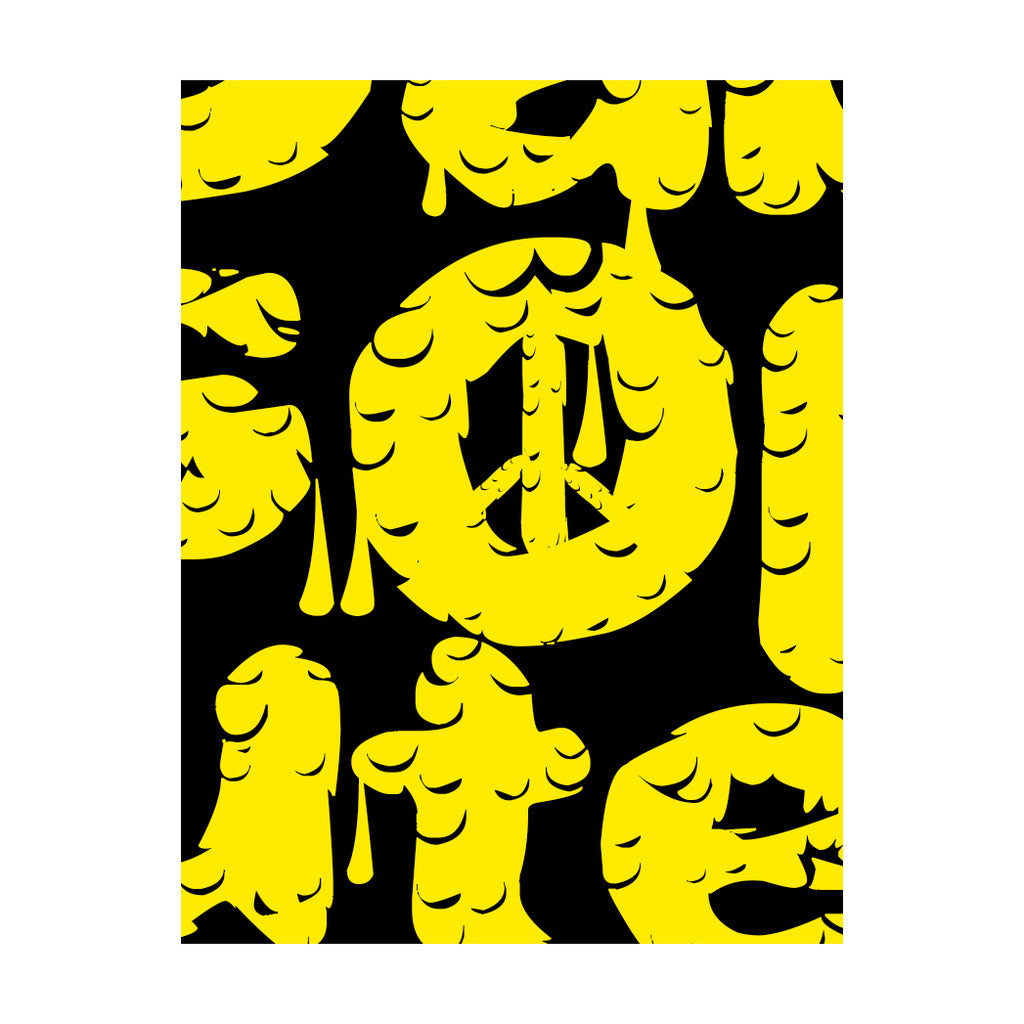 StonerDays Dabsolutely pattern with dab straw designs on black background