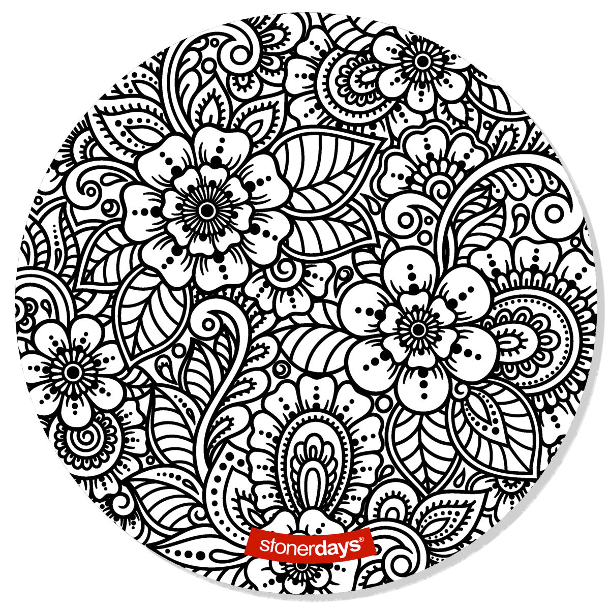 StonerDays Dank Daisies 8" Creativity Mat for Concentrates, Top View