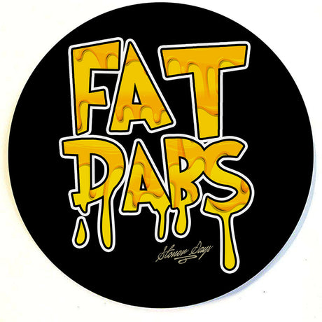 StonerDays 8" Fat Dabs Dab Mat with Polyester and Silicone for Bongs and Dab Rigs