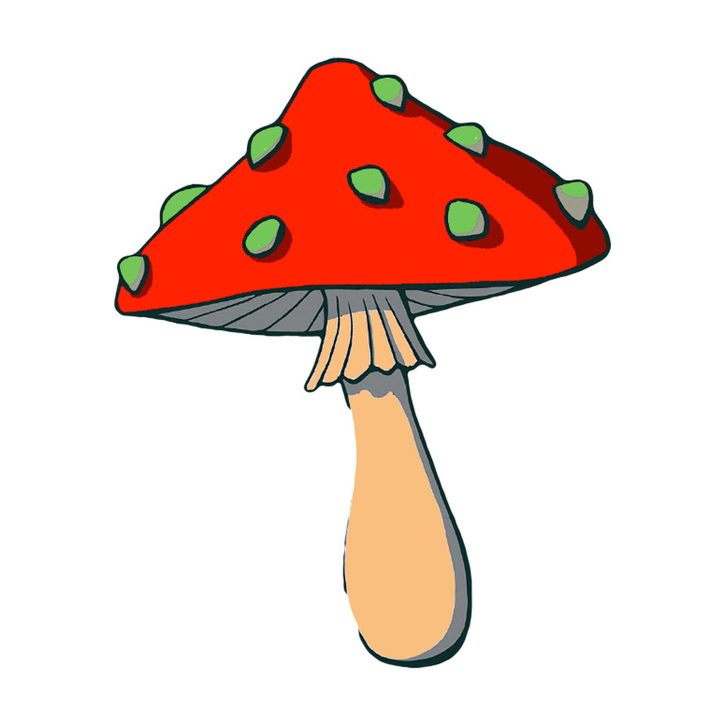 StonerDays Free Your Mind Long Sleeve in Green with Psychedelic Mushroom Graphic