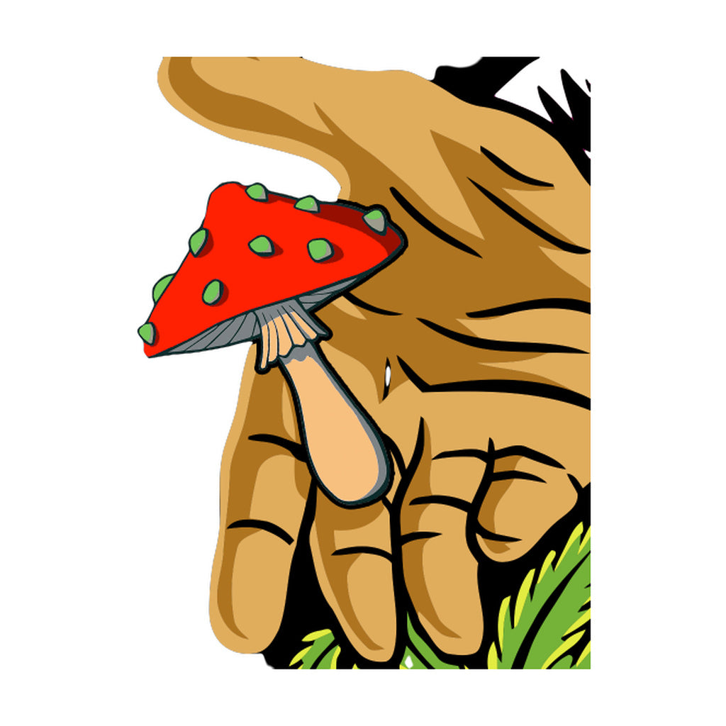 Close-up of StonerDays Free Your Mind Tank with vibrant mushroom graphic