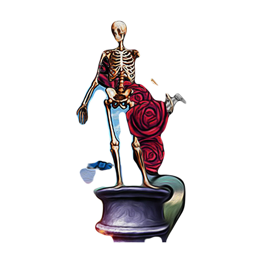 StonerDays Grateful Dabs Hoodie with vibrant skeleton and roses design on green background