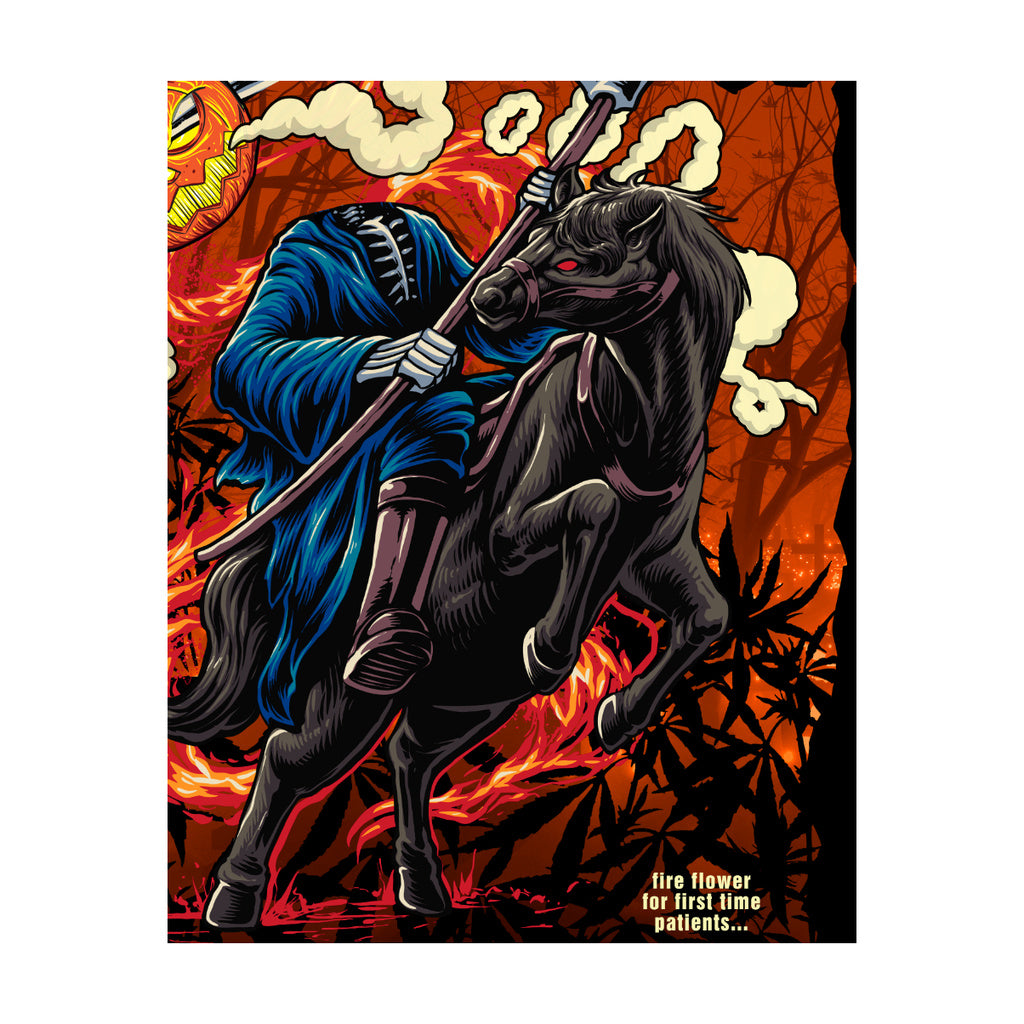 StonerDays Headless Dankman Blue Tie Dye T-Shirt with Sherlock Design