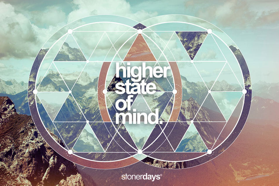 StonerDays Hsom Mountains Dab Mat with geometric design and inspirational quote, 12" x 8" size