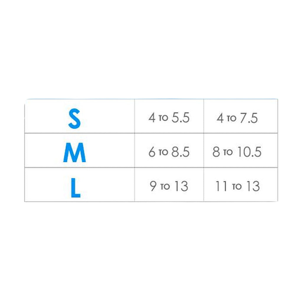 StonerDays Hsom Trees Socks size chart for men and women showing S, M, L sizes