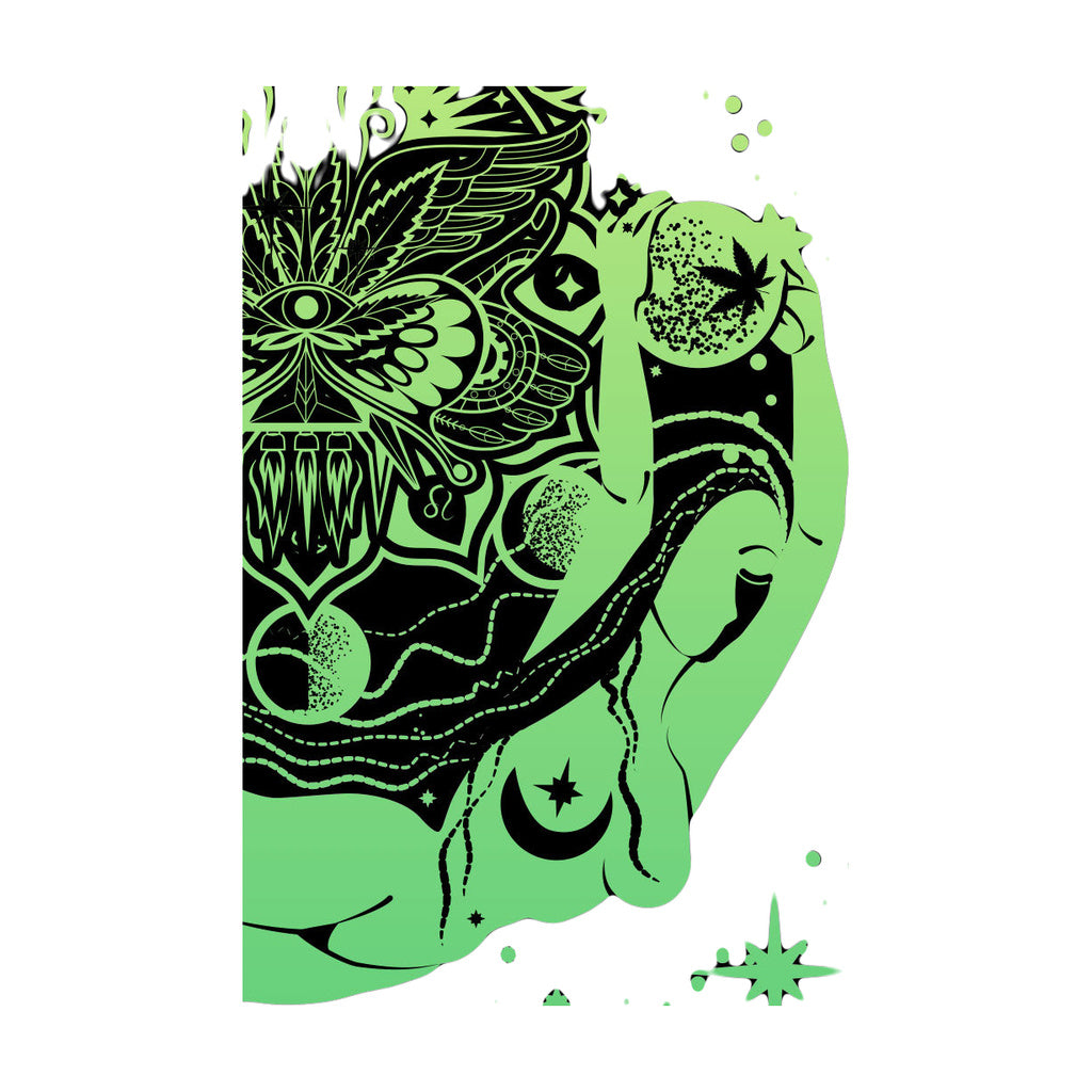 StonerDays Mandala 222 Women's Racerback Tank Top with intricate design, front view