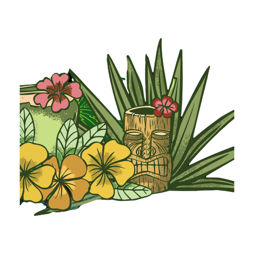 StonerDays Mens Maui Wowie Tank with tropical design, front view on white background