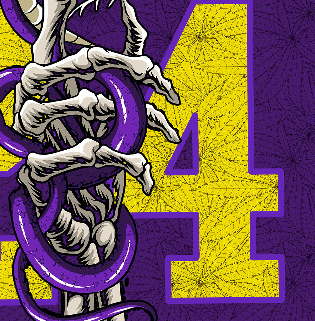 StonerDays Mls Mamba Dab Mat with vibrant skeleton design, 8" diameter, ideal for bongs and concentrates.