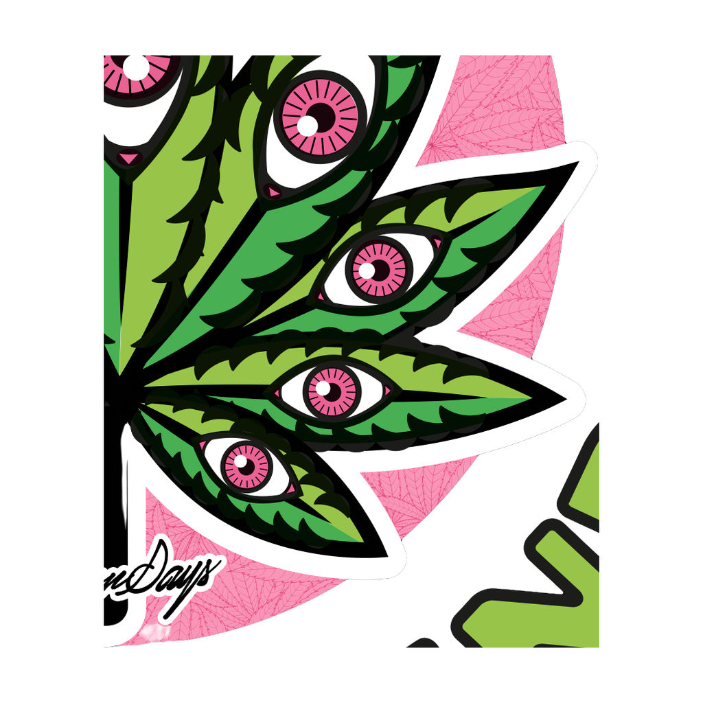 StonerDays Open Mind Women's Racerback Tank Top in Rasta Colors, Close-up