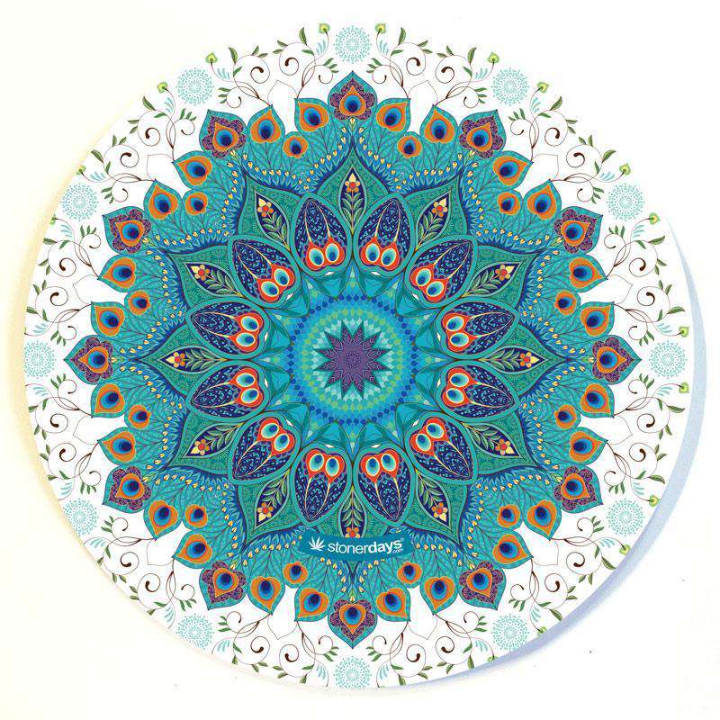 PEACOCK MANDALA DAB MAT