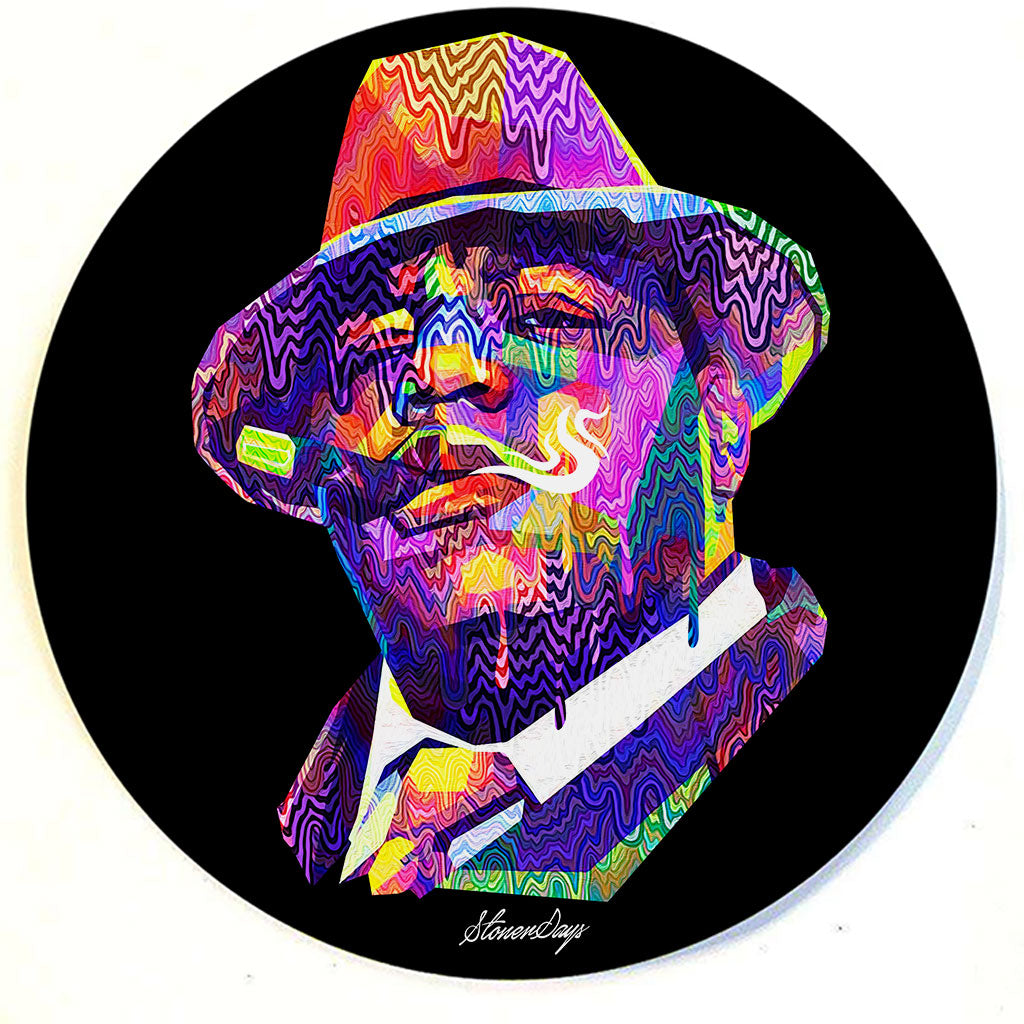 StonerDays 8" Pop Art Notorious Dab Mat with vibrant rubber base for bongs and concentrates