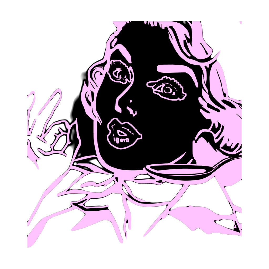 StonerDays Pretty Baked Women's Crop Top Hoodie in Purple, Cotton, Front View