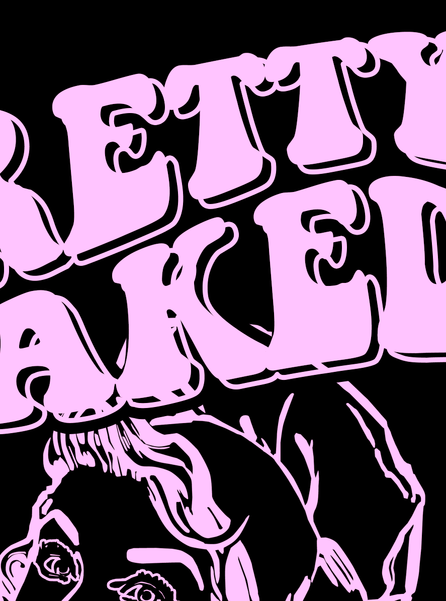 StonerDays Pretty Baked 8" Dab Mat with vibrant pink lettering on black background